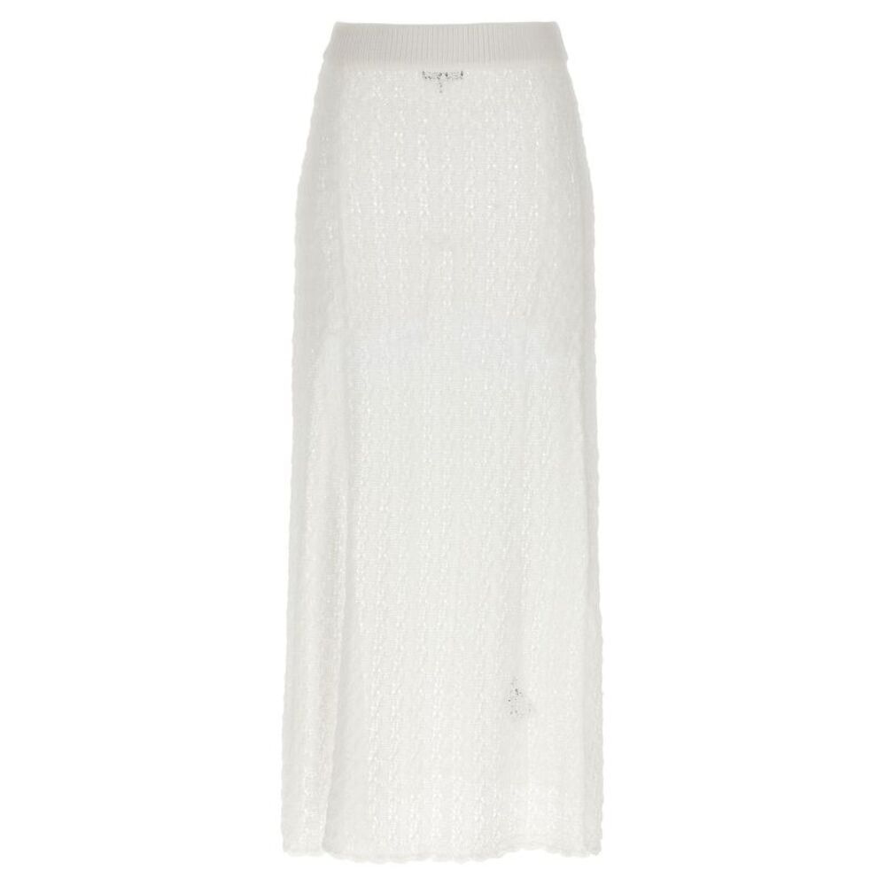 Ganni White Polyamide Mini Women's Skirt